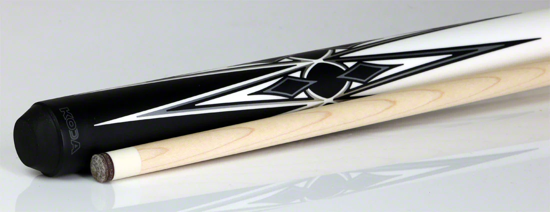 K2 KL160 Black/White/Silver Matte 4 Point Graphic Pool Cue with 11.75mm K2 LD Shaft - KL160 - Image 3
