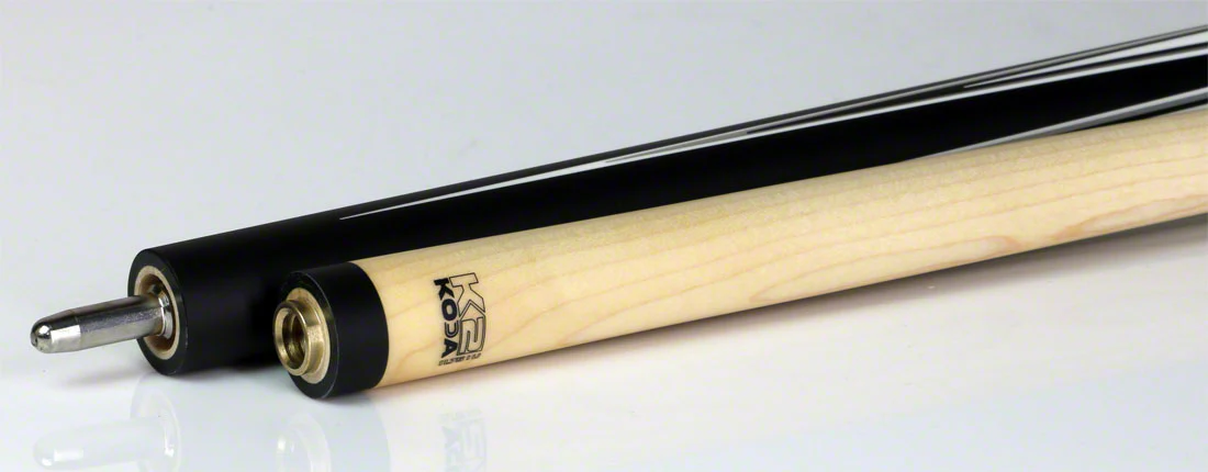 K2 KL160 Black/White/Silver Matte 4 Point Graphic Pool Cue with 11.75mm K2 LD Shaft - KL160 - Image 4