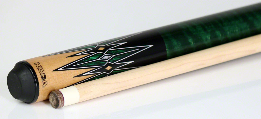K2 KL180 8 Point Natural/Green/Black Graphic Pool Cue with 12.50mm LD Shaft - KL180 - Image 2