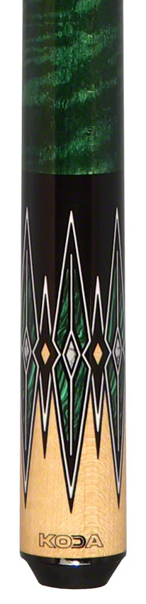 K2 KL180 8 Point Natural/Green/Black Graphic Pool Cue with 12.50mm LD Shaft - KL180 - Image 4
