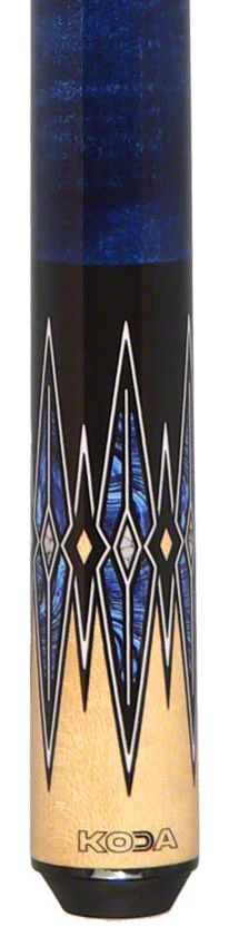 K2 KL181 8 Point Blue, Black, and Natural Graphic Pool Cue with 12.50mm LD Shaft - KL181 - Image 2