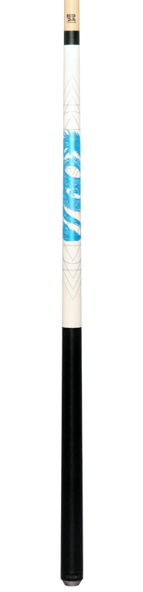 KODA Matte White with Blue Dragon Graphic Play Cue with Irish Linen Wrap - Image 6