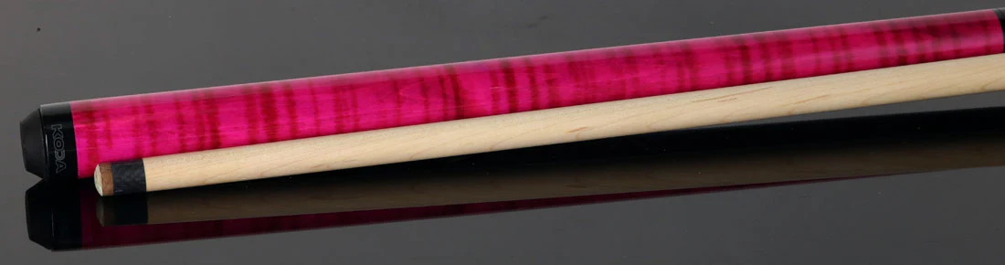 KODA Pink Stained Curly Maple Heavy Hitter Break/Jump Cue - Image 3