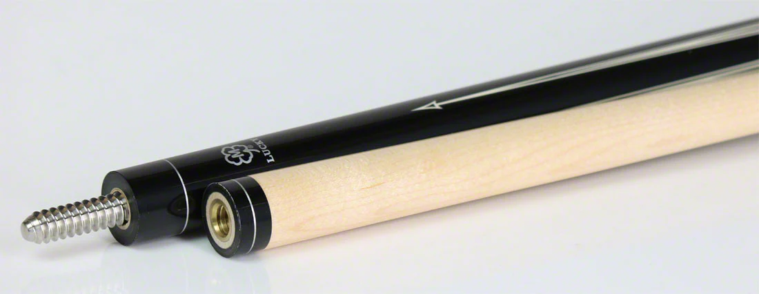 Lucky Black and White Graphic Pool Cue with Linen Wrap- L22 - Image 4