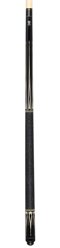 Lucky Black and White Graphic Pool Cue with Linen Wrap- L22 - Image 6
