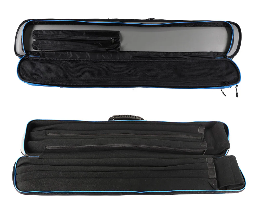 Lucasi Hybrid Rival Grey and Blue 3x4 Soft Pool Cue Case - LC348W - Image 3