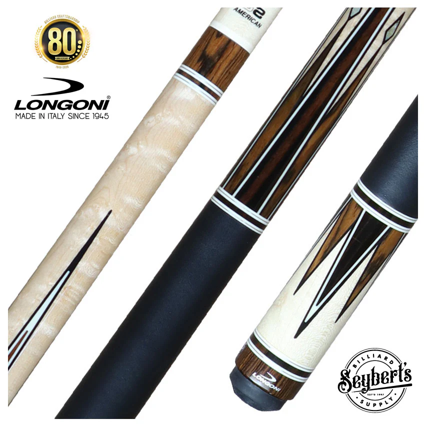 Longoni Minerva 8 Point Bocote Pool Cue with S2 American Wood Shaft - LG24402