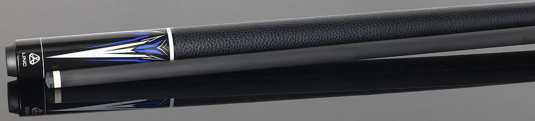 Linc Black with Blue / Silver / White Graphic Pool Cue - Image 3