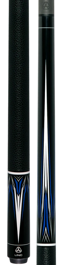 Linc Black with Blue / Silver / White Graphic Pool Cue - Image 5