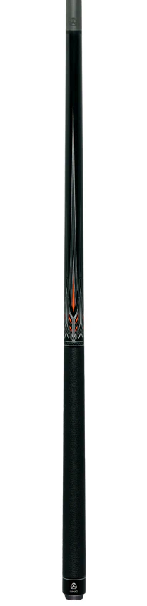 Linc Black with Orange / Silver / Gray Graphic Pool Cue - Image 6