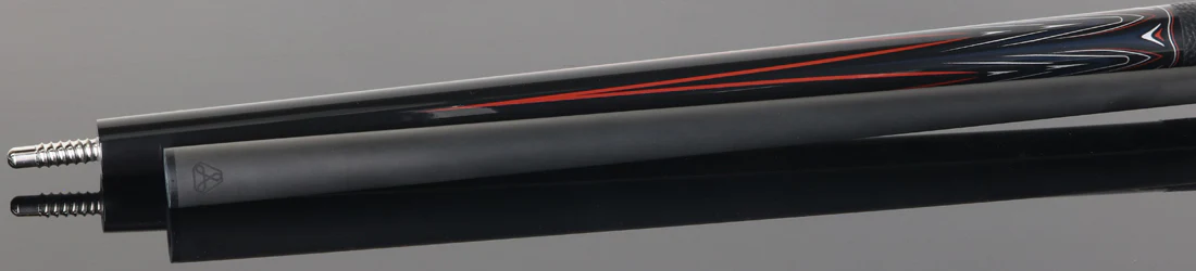 Linc Black with Red / Gray Graphic Pool Cue - Image 4