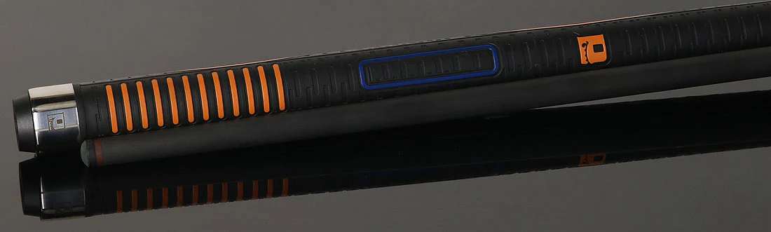 Little Monster Matte Black with Gray Graphic Sport Wrap Play Cue with Carbon Fiber Shaft - Image 3
