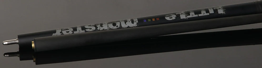 Little Monster Matte Black with Gray Graphic Sport Wrap Play Cue with Carbon Fiber Shaft - Image 4