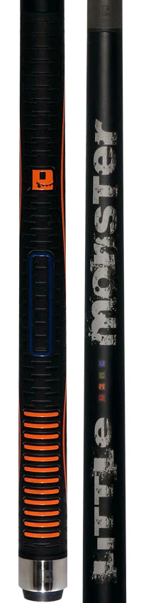 Little Monster Matte Black with Gray Graphic Sport Wrap Play Cue with Carbon Fiber Shaft - Image 5