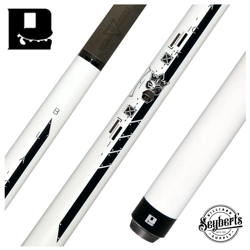 Little Monster White Egg No Wrap Break/Jump Cue with Carbon Fiber Shaft