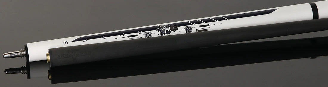 Little Monster White Egg No Wrap Break/Jump Cue with Carbon Fiber Shaft - Image 4