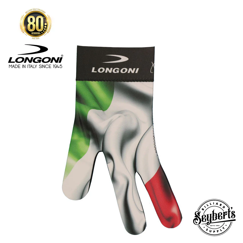 Longoni Left Hand Billiard Glove - Italian Flag