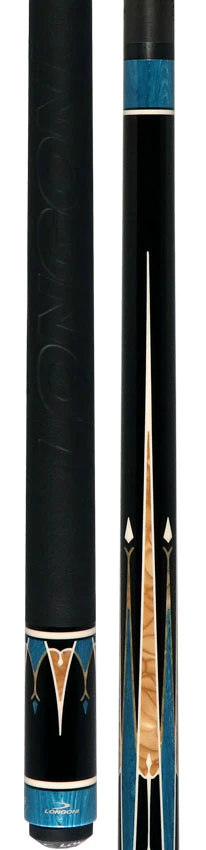 Longoni Galaxy Cyan Pool Cue with Elk Leather Wrap and Luna Nera Shaft - Image 5