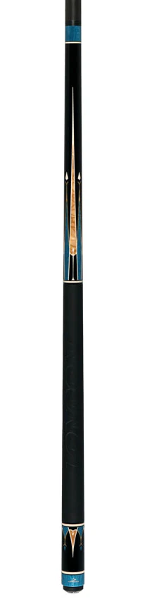 Longoni Galaxy Cyan Pool Cue with Elk Leather Wrap and Luna Nera Shaft - Image 6