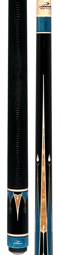 Longoni Galaxy Cyan Pool Cue with Lizard Wrap and S2 American Shaft - Image 5