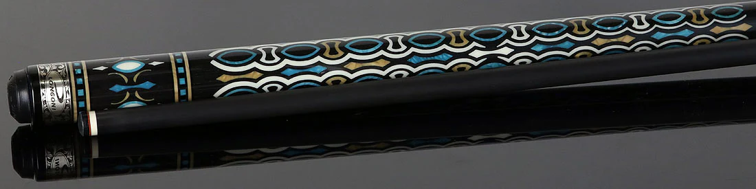 Longoni Ogiva Silver No Wrap Pool Cue with Luna Nera Graphite Shaft - Image 3