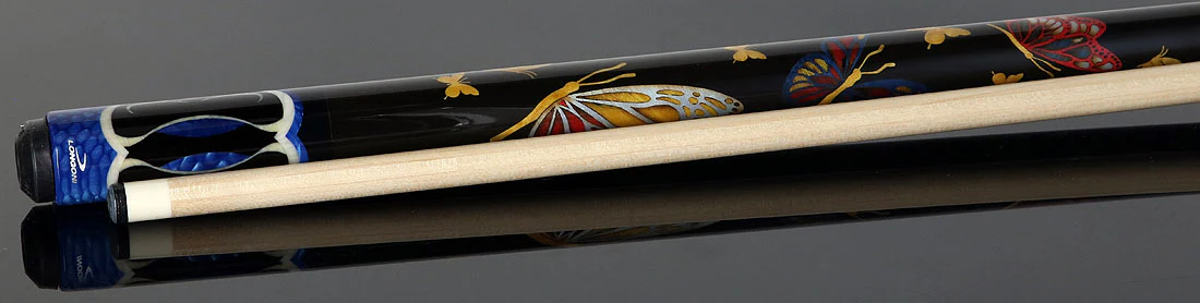 Longoni Papilio Lux Arcobaleno Pool Cue with S2 American Wood Shaft - Image 3