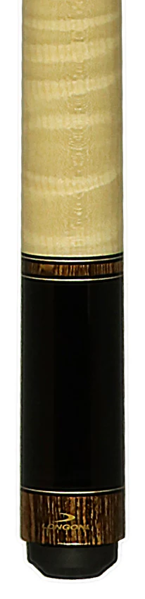 Longoni Stecca Black Sparkle Curly No Wrap Pool Cue with S2 American Wood Shaft - LG24701 - Image 2