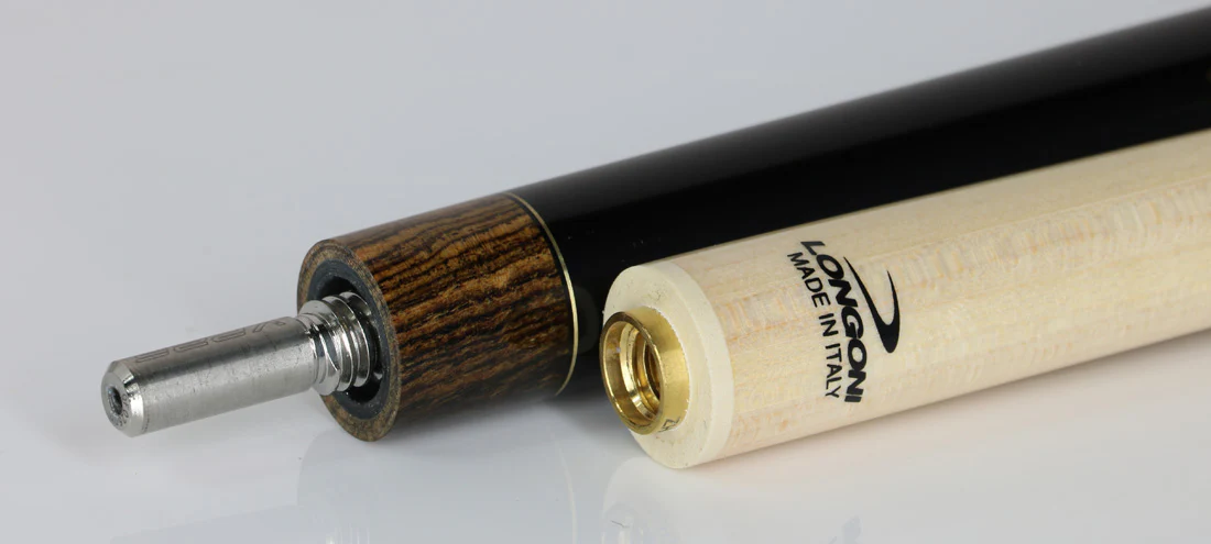 Longoni Stecca Black Sparkle Curly No Wrap Pool Cue with S2 American Wood Shaft - LG24701 - Image 3
