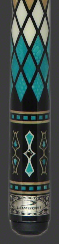 Longoni Stecca Dedalo Ocean Silver XVIII S2 Pool Cue with S2 American Wood Shaft - LG24469 - Image 2