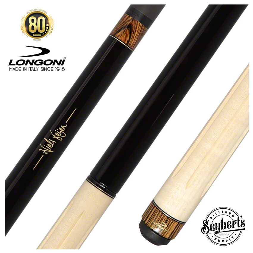 Longoni Stecca Niels Feijen TJB-22 Break/Jump Cue with Luna Nera American Pure Graphite Shaft - LG24798