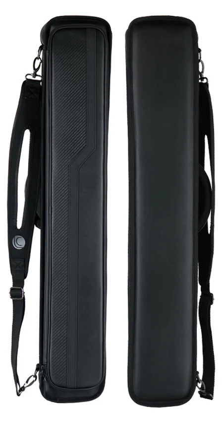 Lucasi Half Carbon Fiber Black 4x8 Soft Pool Cue Case - LC748B - Image 2