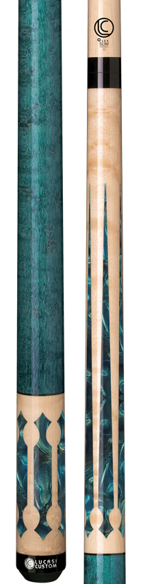 Lucasi LZC22 Custom Natural with 6 Blue and Gold Points Cue - Image 3