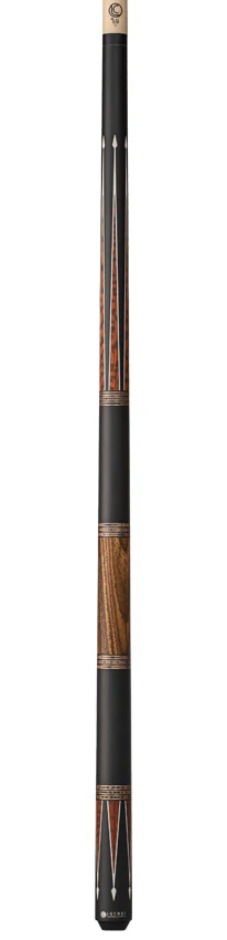 Lucasi Custom Matte Black and Snakewood/Zebrawood Wrapless Pool Cue - Image 4