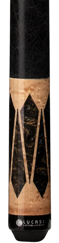 Lucasi Hybrid Brazilian Birdseye Maple Cue with Black Leather Wrap Pool Cue - Image 2