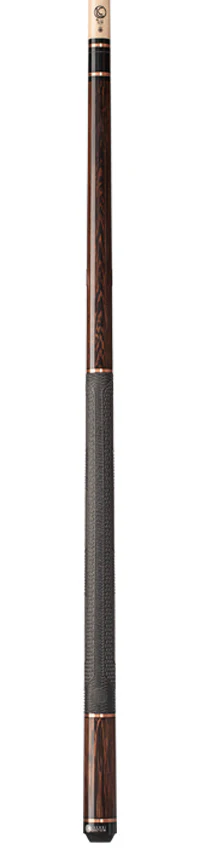 Lucasi Hybrid Exotic Black Palm with Hybrid 3mm Rose Gold Rings and Fusion G5 Sport Grip Wrap Pool Cue - Image 4