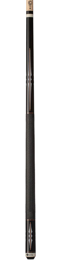 Lucasi Hybrid Midnight Black with 4pt Imitation Bone/Rose Gold Inlays Blade and Fusion G5 Sport Grip Wrap Pool Cue - Image 4