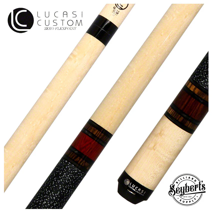 Lucasi Birdseye Maple with Bocote and Cocobolo Rings Limited Edition Pool Cue - LUX65