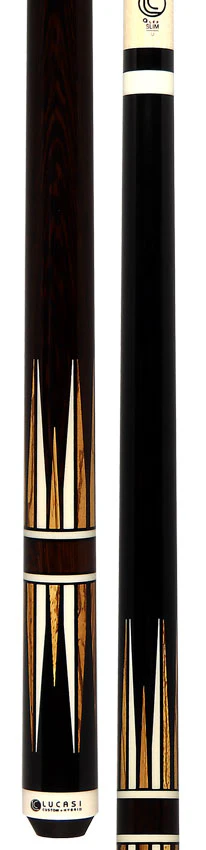 Lucasi Midnight Black White and Zebrawood Points Limited Edition Pool Cue - LUX72 - Image 5