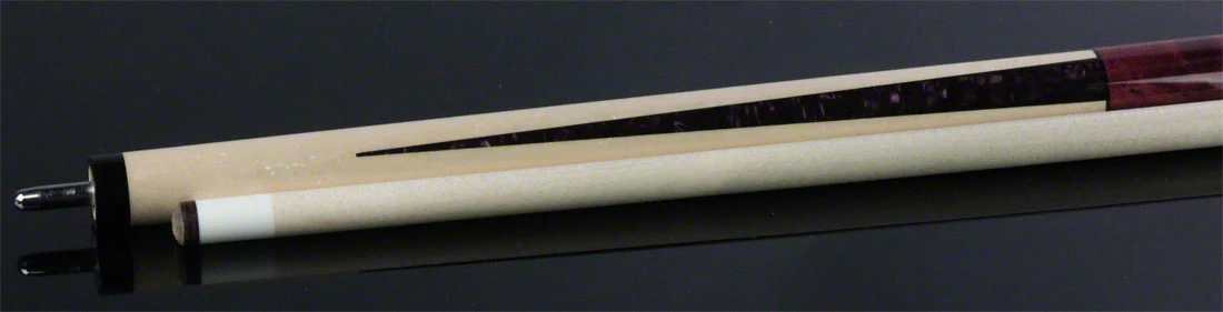 Lucasi Zero Flexpoint Natural Birdseye Maple with Purple Crush Inlays and Purple Birdseye Wrapless Pool Cue - LZC17 - Image 5