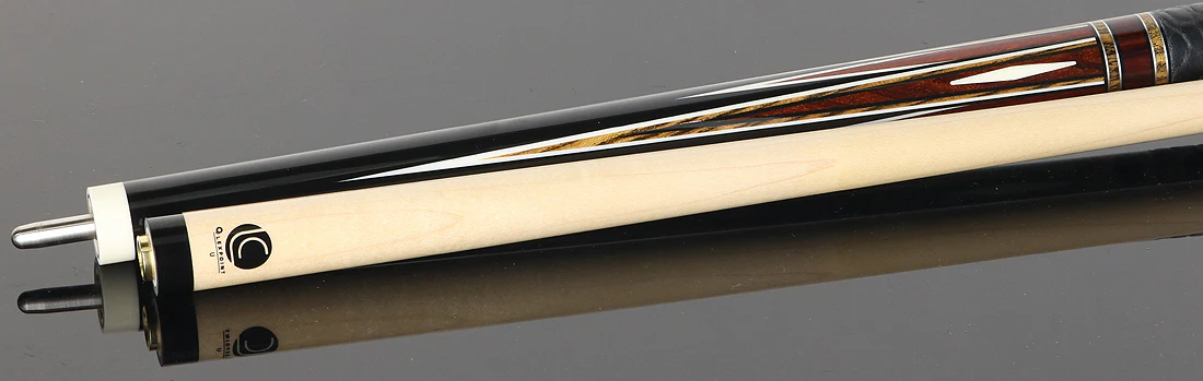 Lucasi Zero Flexpoint Midnight Black with Bocote Inlays and Elephant Embossed Black Leather Wrap Pool Cue - LZC39 - Image 4