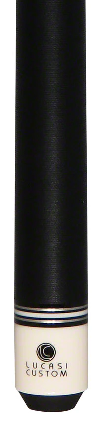 Lucasi Zero Flexpoint Antique Curly with Silver/White Rings and Black Linen Wrap Pool Cue - LZCB7 - Image 4