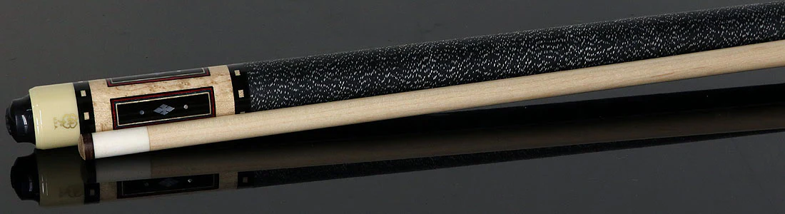 McDermott 50th Anniversary Series Birdseye Maple with Ebony Points and Mother of Pearl Inlays Pool Cue with Maple Shaft and Commemorative 1x1 Case - Image 3