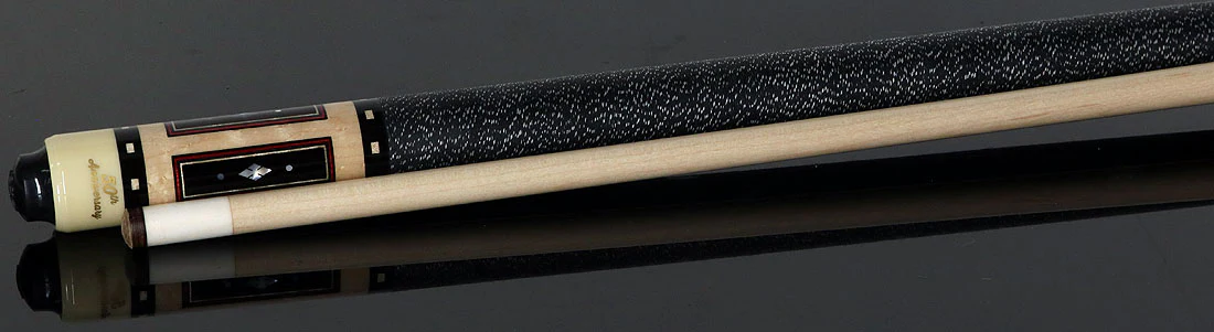 McDermott 50th Anniversary Series Birdseye Maple with Ebony Points and Mother of Pearl Inlays Pool Cue with Maple Shaft and Commemorative 1x1 Case - Image 4