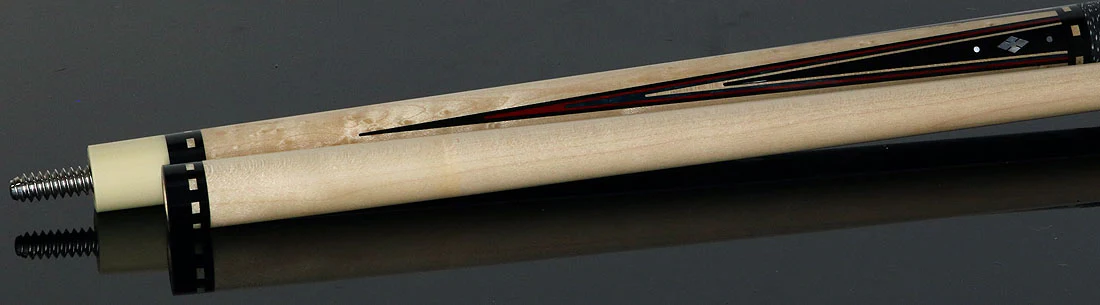 McDermott 50th Anniversary Series Birdseye Maple with Ebony Points and Mother of Pearl Inlays Pool Cue with Maple Shaft and Commemorative 1x1 Case - Image 5