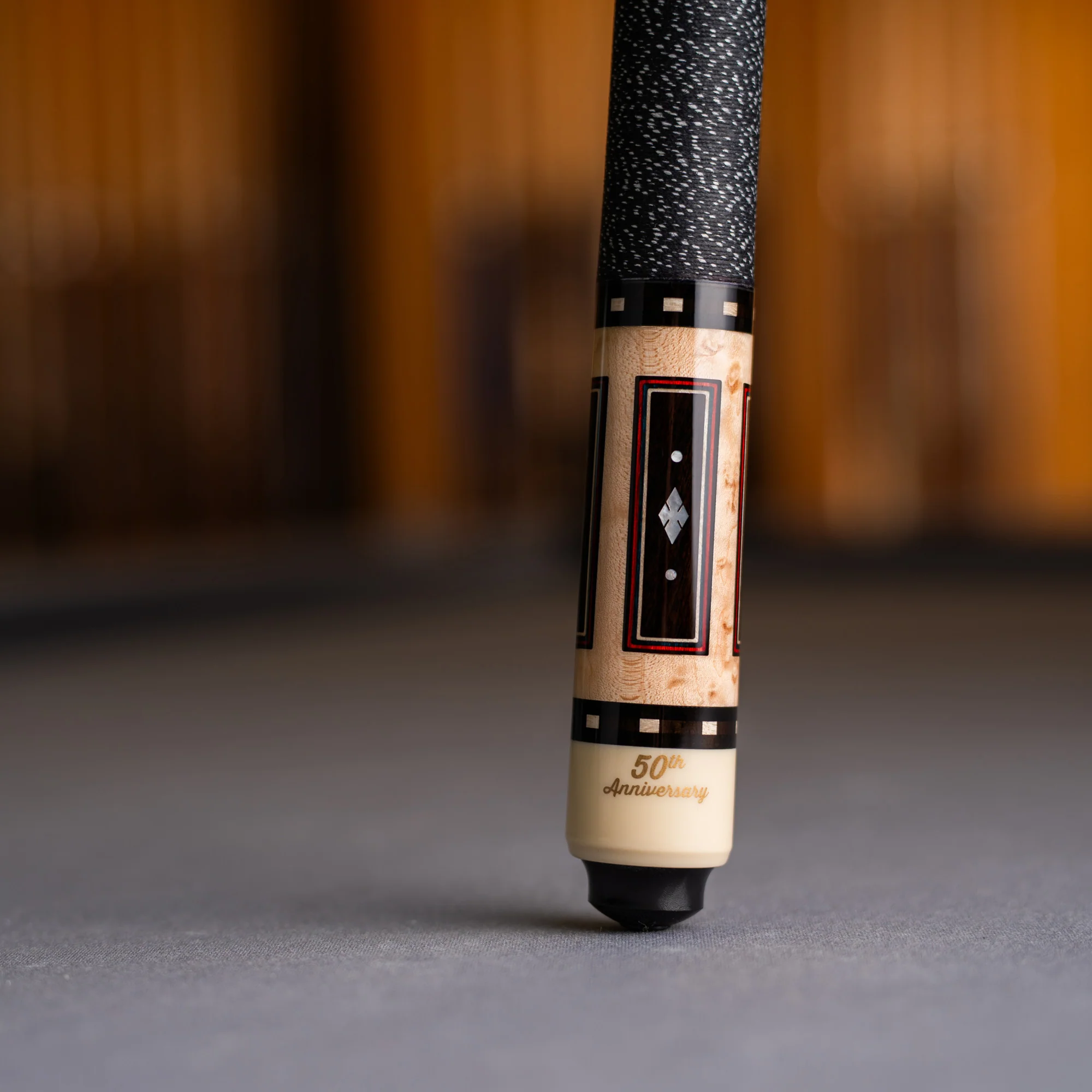McDermott 50th Anniversary Series Birdseye Maple with Ebony Points and Mother of Pearl Inlays Pool Cue with Maple Shaft and Commemorative 1x1 Case - Image 8