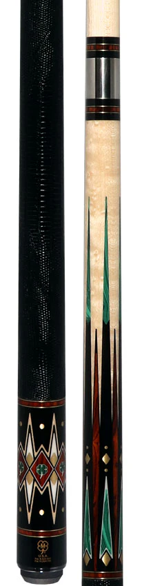 McDermott 50th Anniversary Series Birdseye Maple with Ebony, Cocobolo, and Malachite Points Cue with i2 Shaft and Commemorative 1x1 Case - Image 5