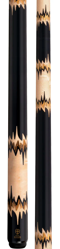 McDermott 50th Anniversary Series Black Urethane with Birdseye Maple and Bocote Inlays Cue with i2 Shaft and Commemorative 1x1 Case - Image 3