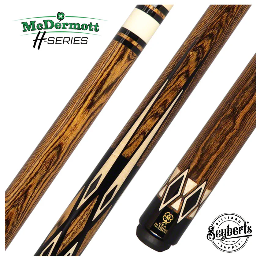 McDermott H Series Bocote and Maple No Wrap Pool Cue - H1351
