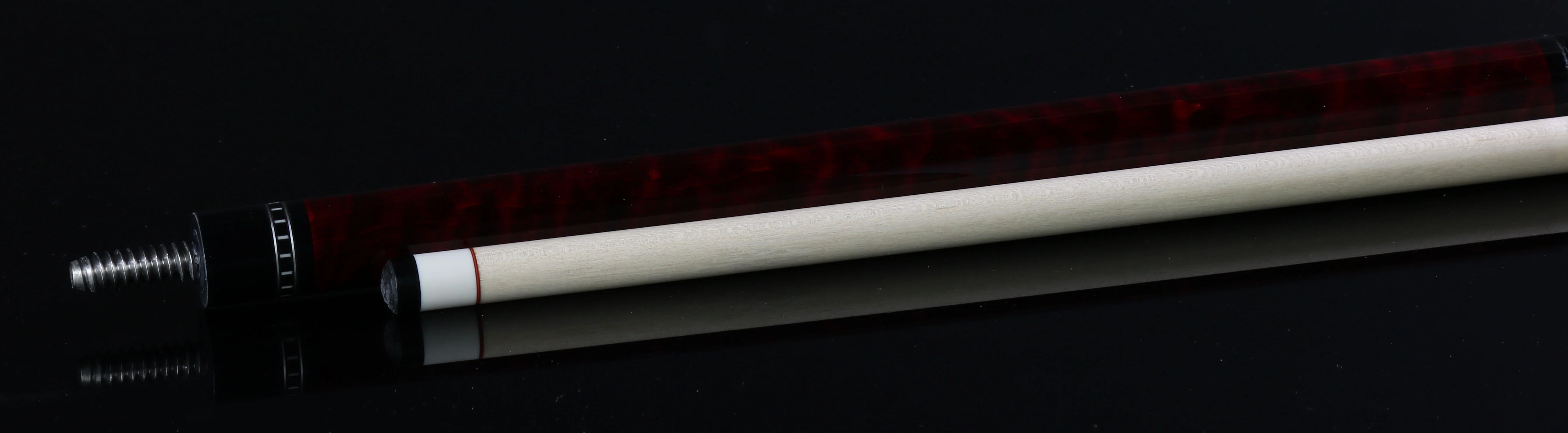 McDermott H Series Burgundy Stained Curly Maple Pool Cue - H651 - Image 3