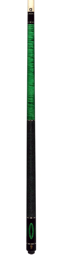 McDermott Emerald Green Stained Curly Maple Forearm and Inlays Cue of the Month with G-Core Shaft - Image 6